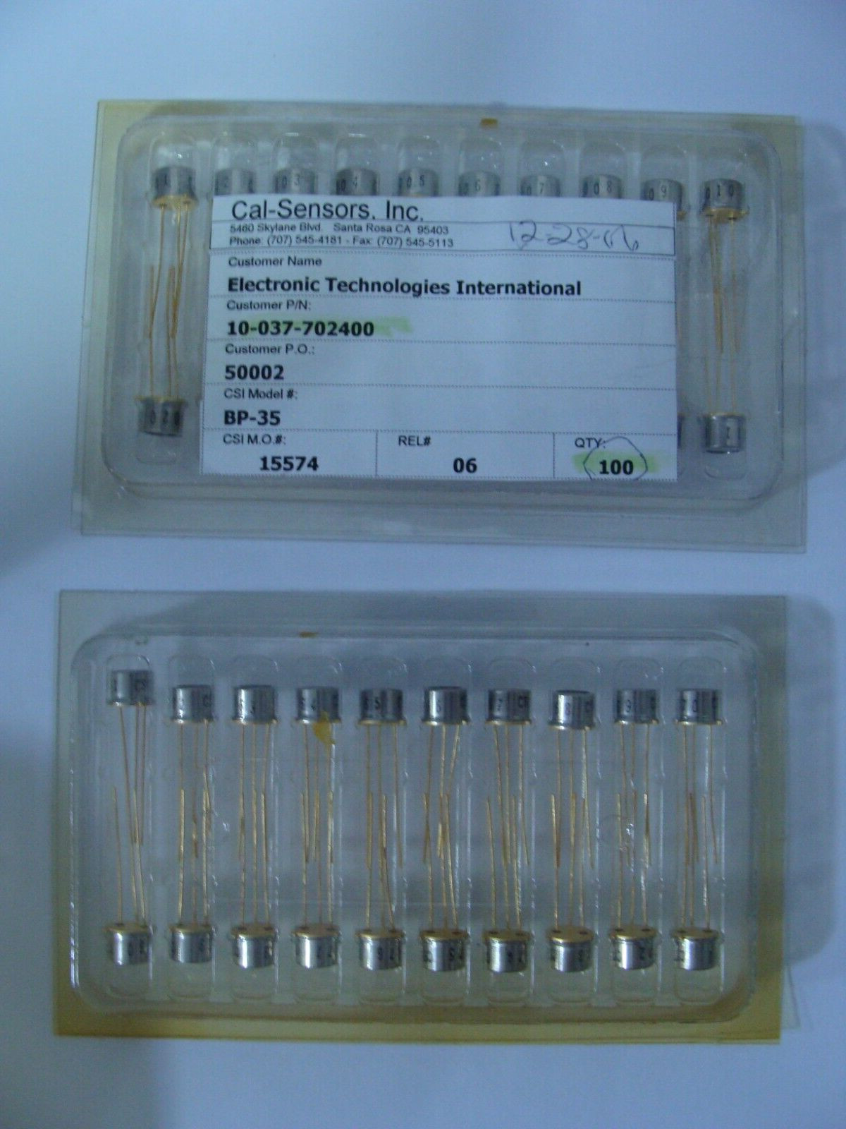 Cal-Sensers Inc. Laser diode detectors cs1 06 15  BP-35