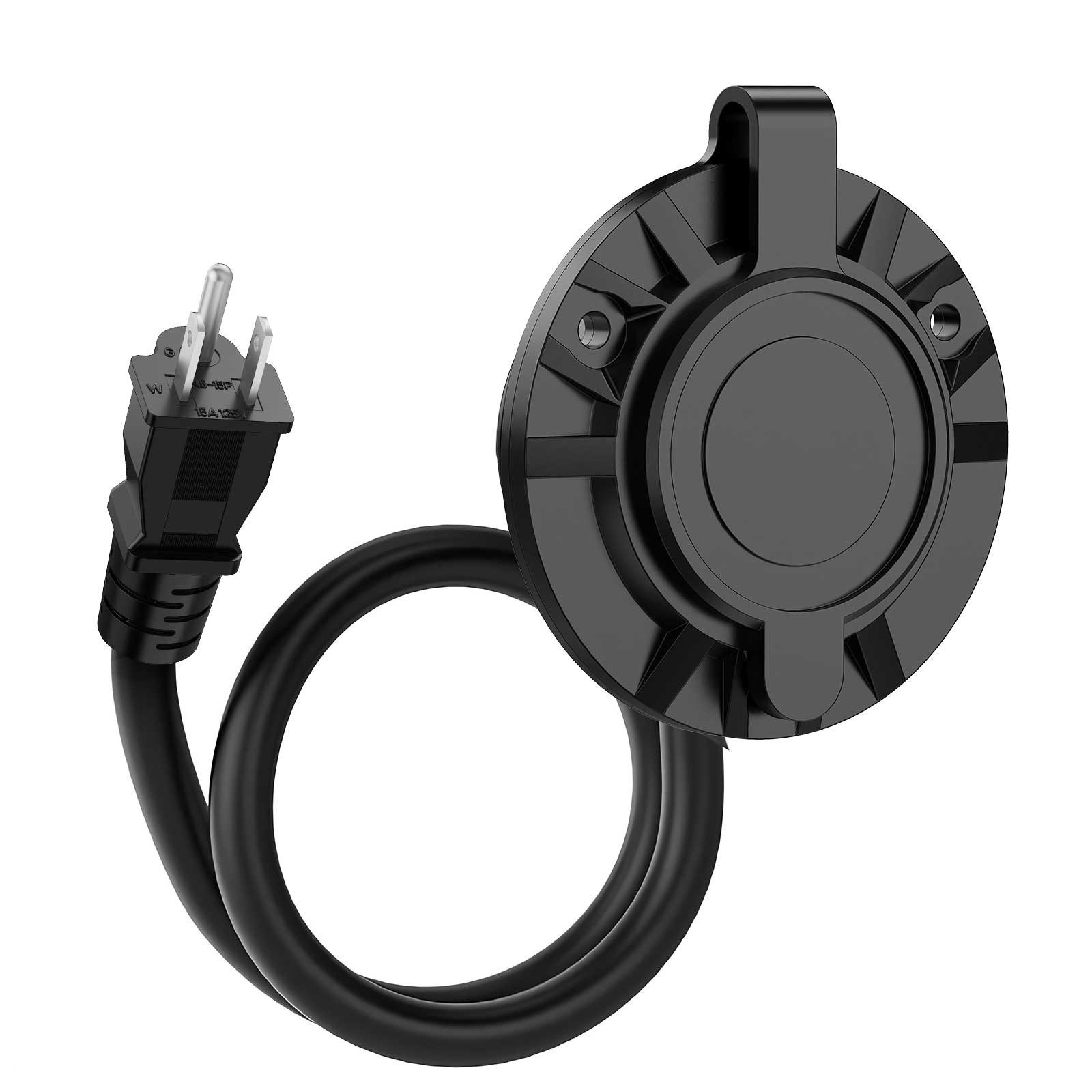 15A/20A Outdoor Power Outlet 125V Receptacle Kit with 20" Inch Extension Cord