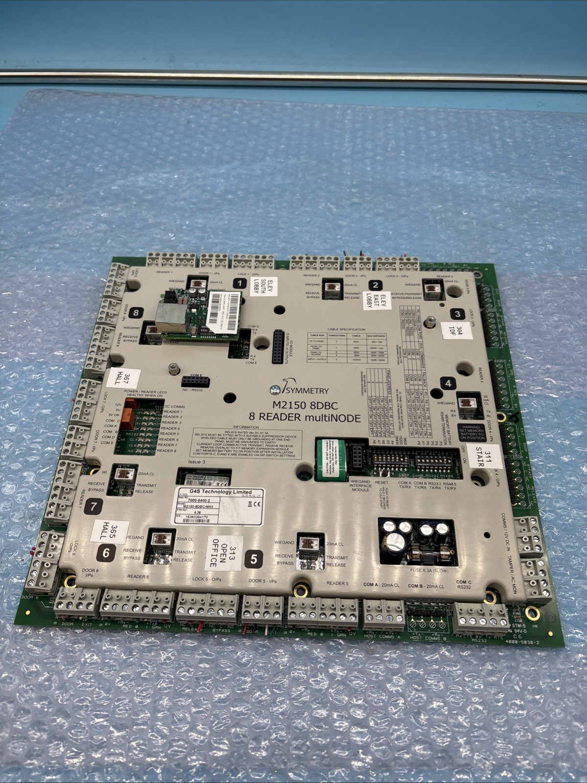 AMAG Symmetry M2150-8DBC/MKII MultiNODE 8 Door Reader Control Module Used