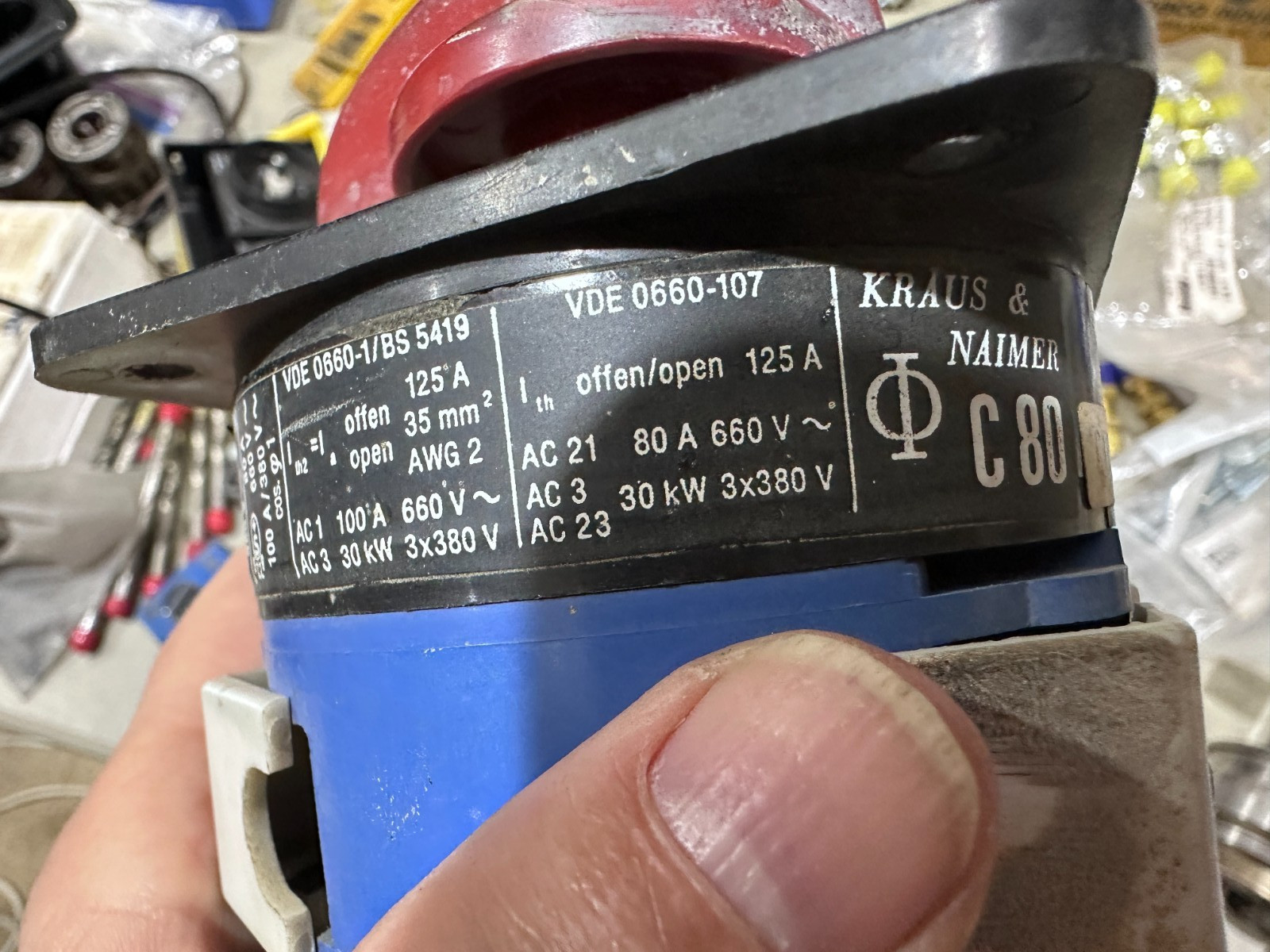 KRAUS & NAIMER Rotary Switch C80, VDE 0660-1/BS 5419