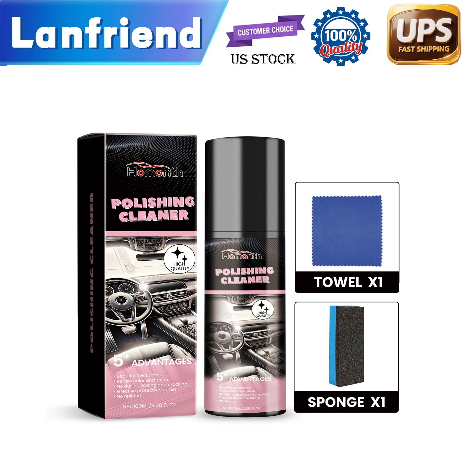Car Interior Polishing Kit – Decoration Maintenance Leather Care Tool 🧼