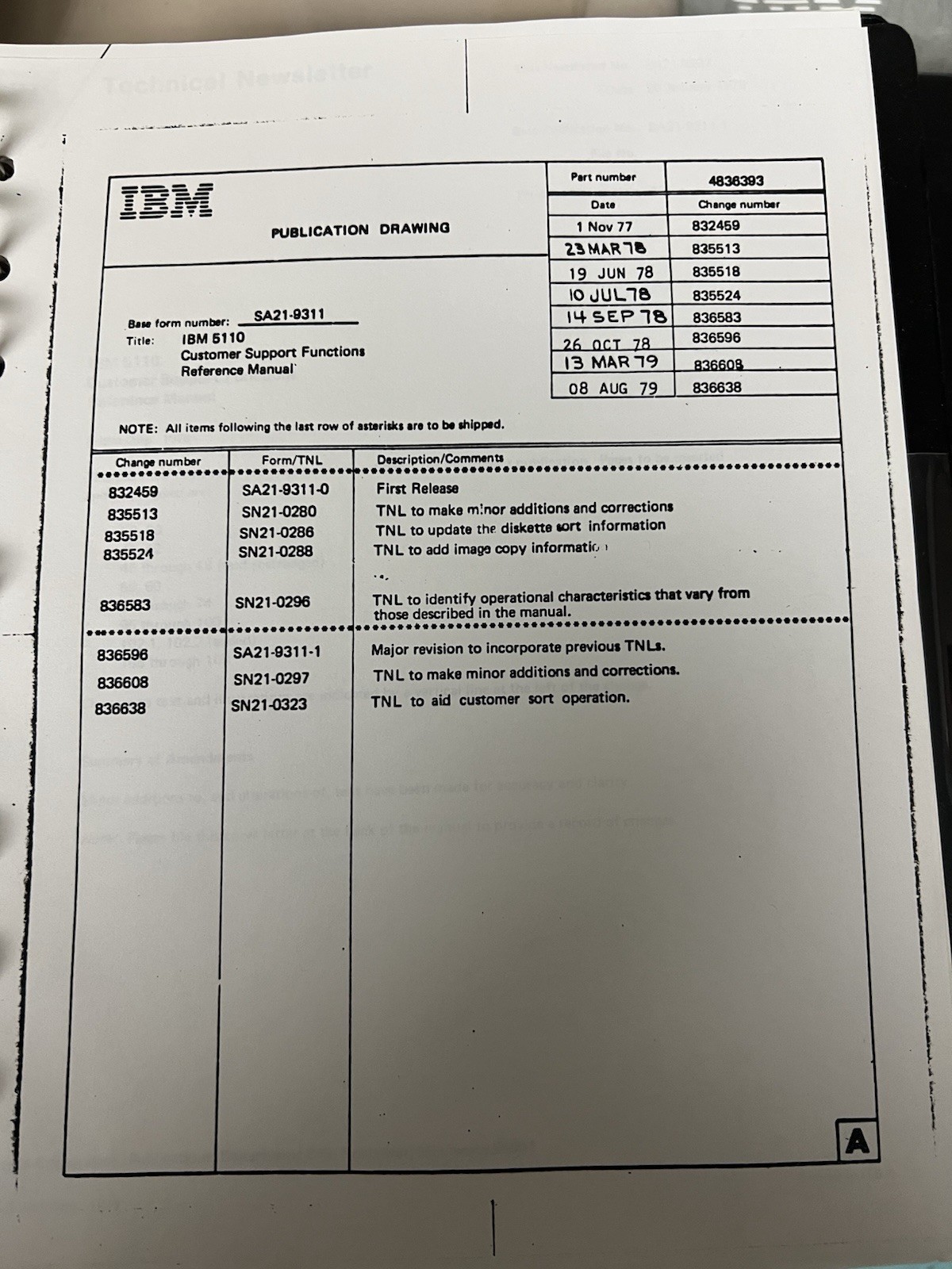IBM 5120 1st Edition Site Prep + 5110 Support Manuals