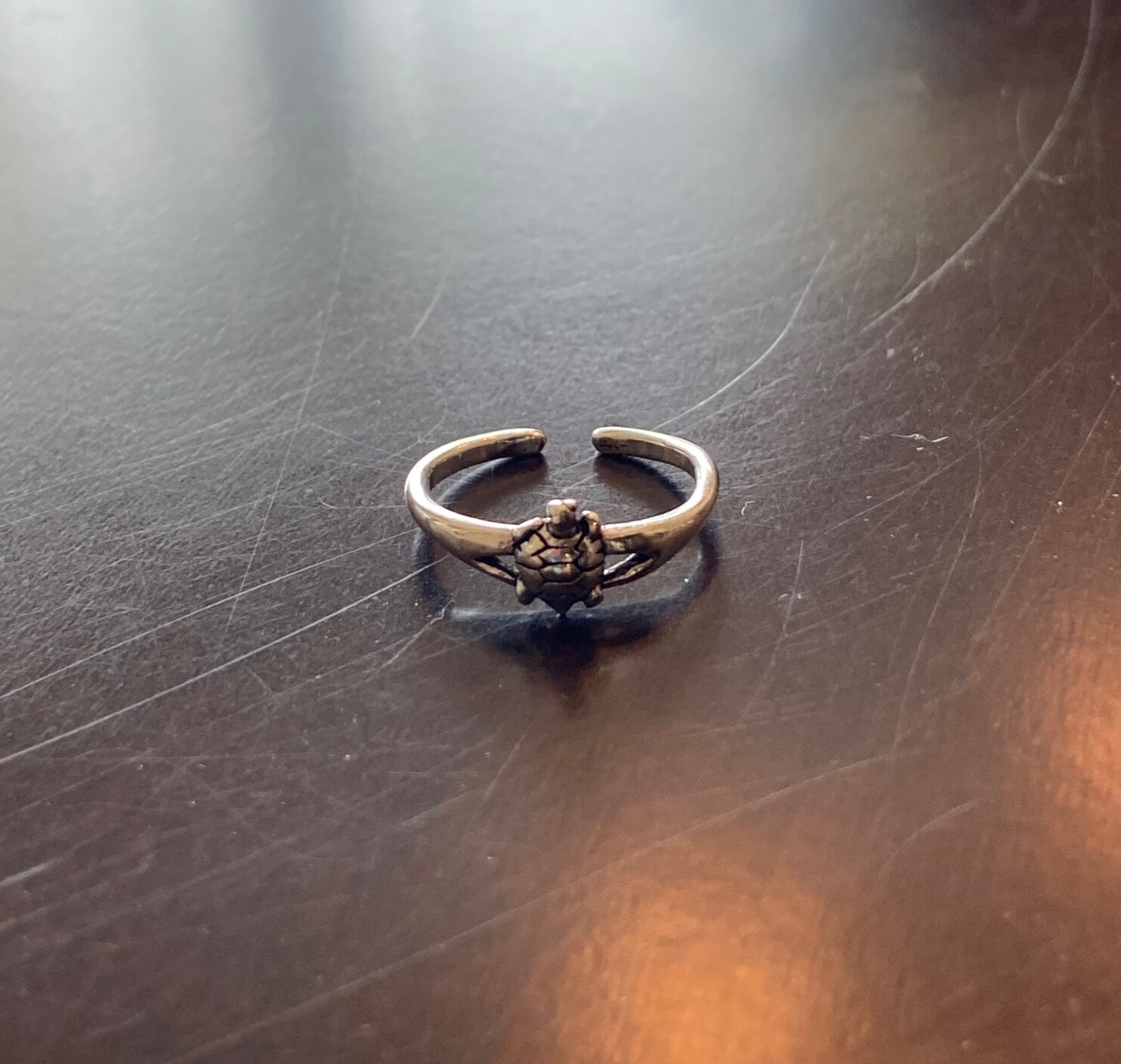 Sterling Silver 925 Adjustable Toe Ring Sea Turtle Design