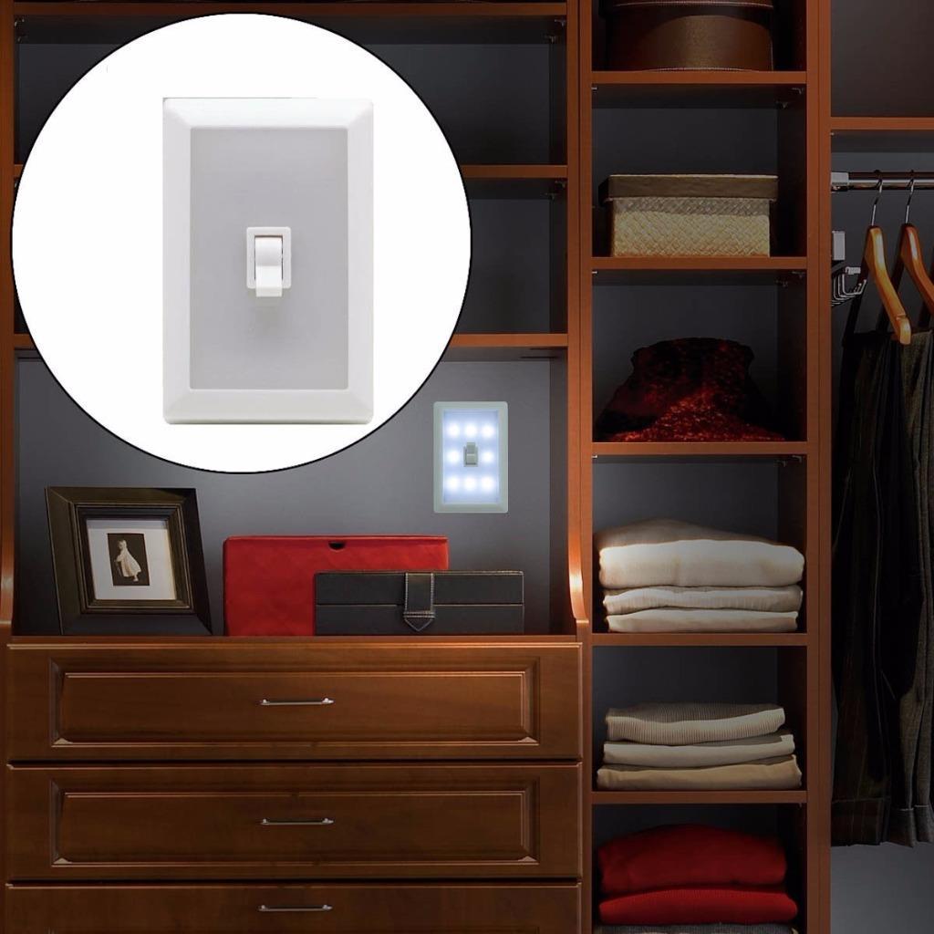 8 LED PEEL STICK SWITCH COVER STYLE NIGHT LIGHT kids work tool garage closet G29
