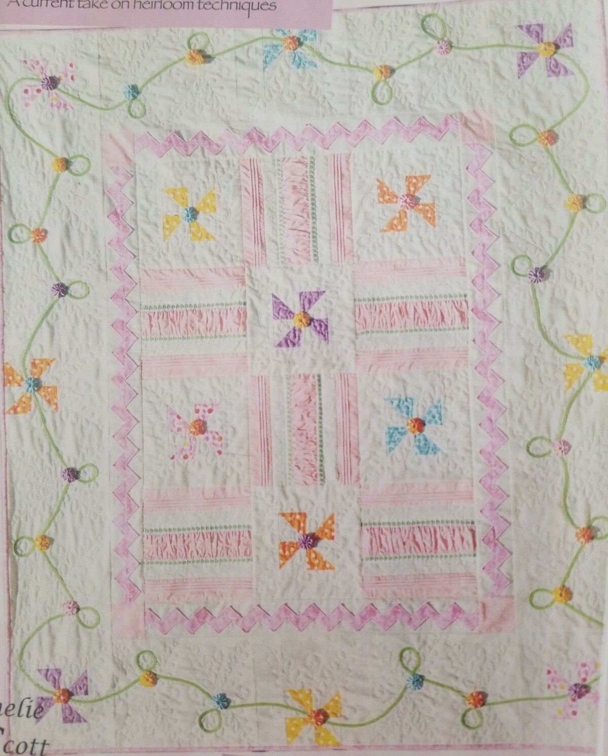 Quilt Pattern Fons & Porters Periwinkles in Bloom Heirloom techniques 45"x54"