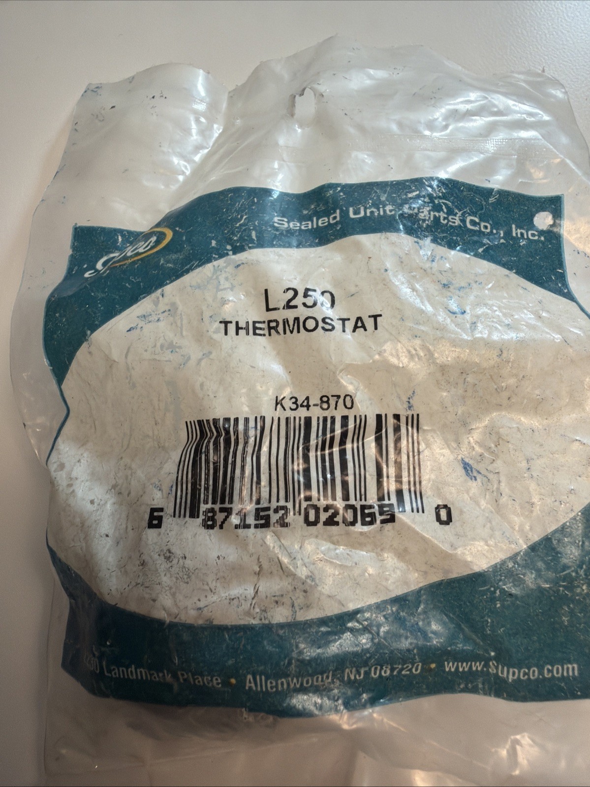 Supco L250 Thermostat