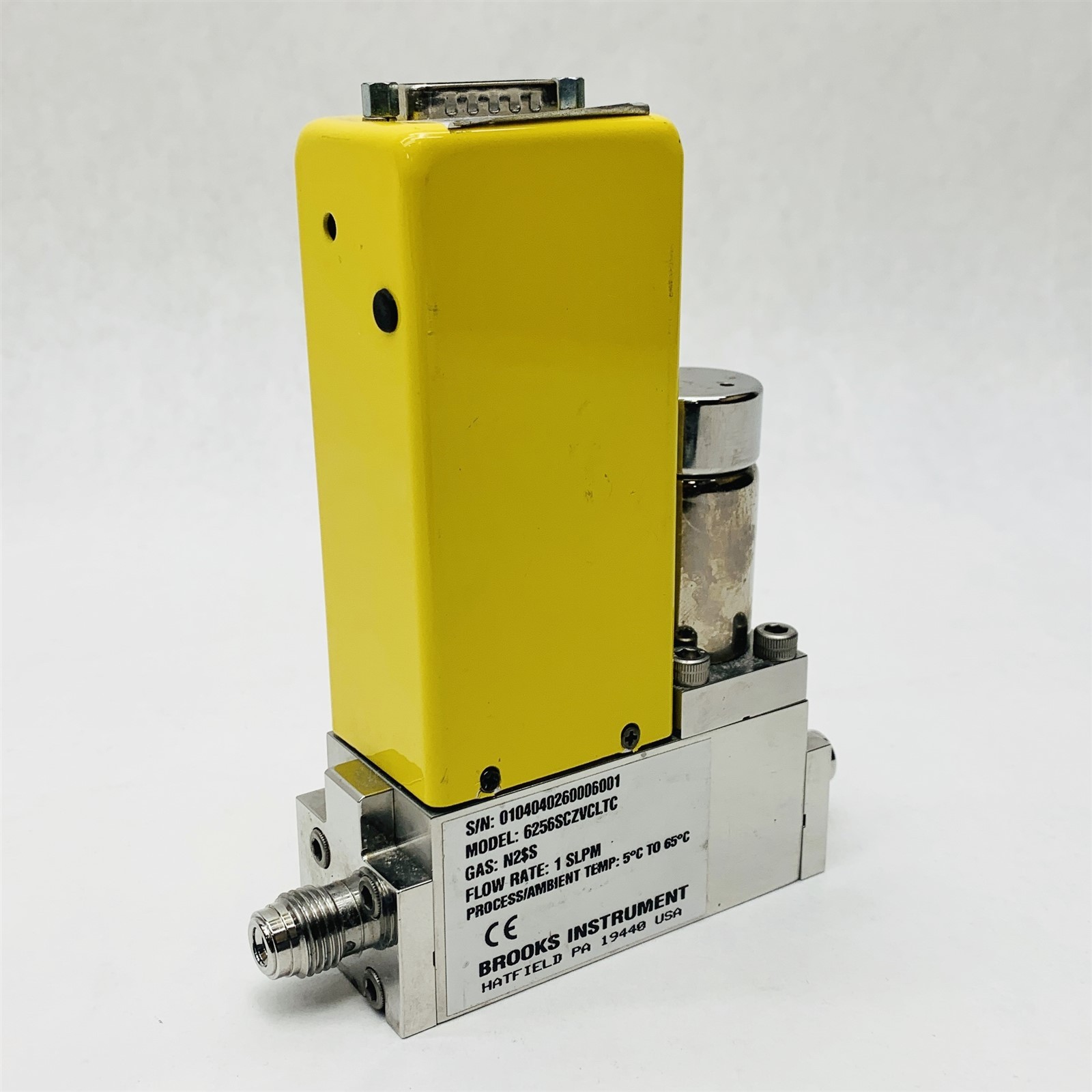 Brooks 6256SCZVCLTC (1 SLPM Flow Rate N2SS 5C to 65C Temp) 3030-03494 Flow Meter