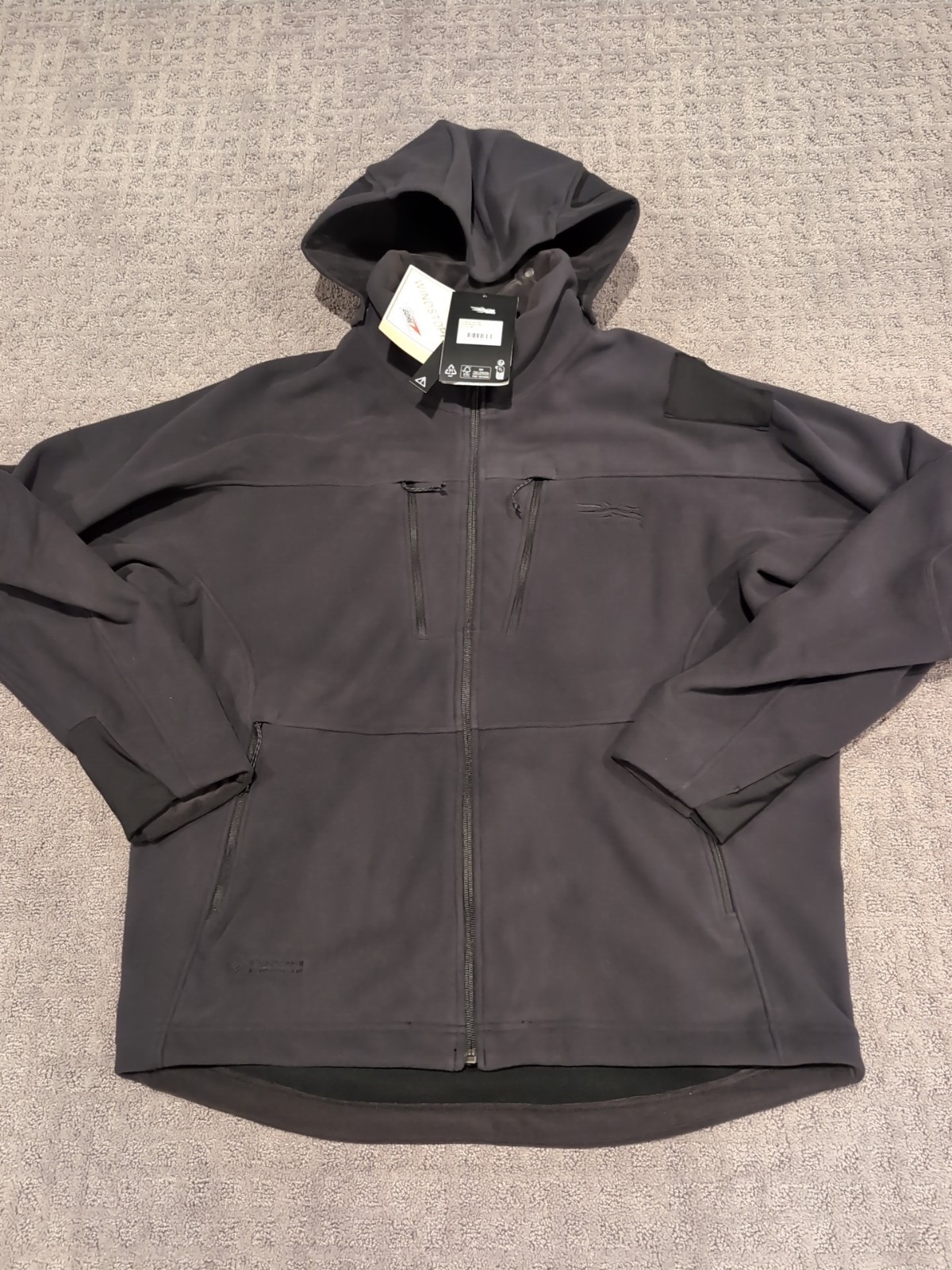 Sitka Stratus Jacket Large Black WS By Goretex Labs New With Tags Free Ship!