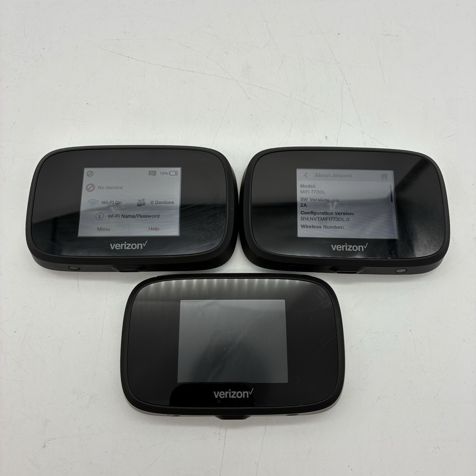 Verizon MiFi 7730L Novatel Wireless Mobile Hot Spot Lot of 3 - (B10:6)