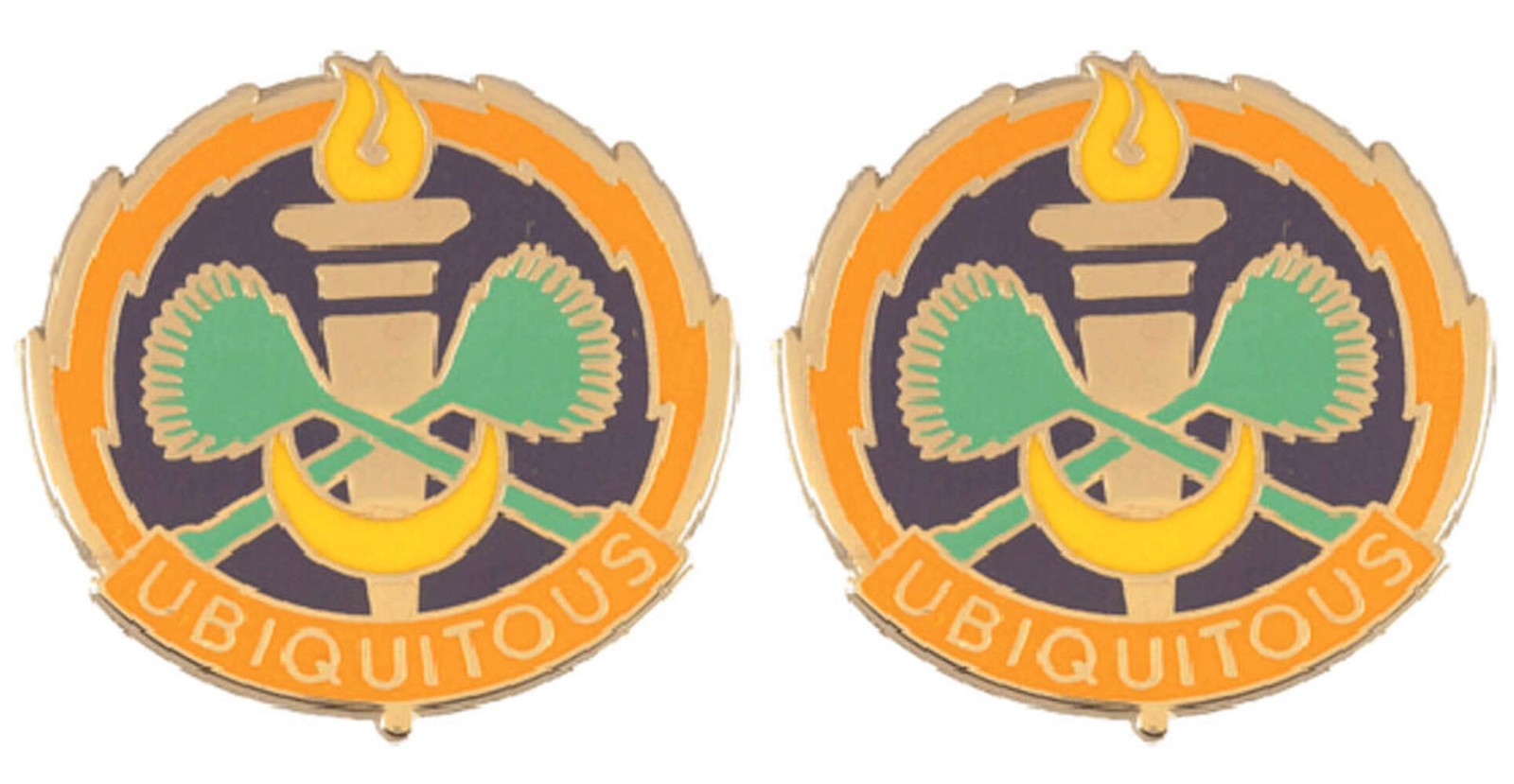 105th Signal Battalion Distinctive Unit Insignia - Pair - UBIQUITOUS