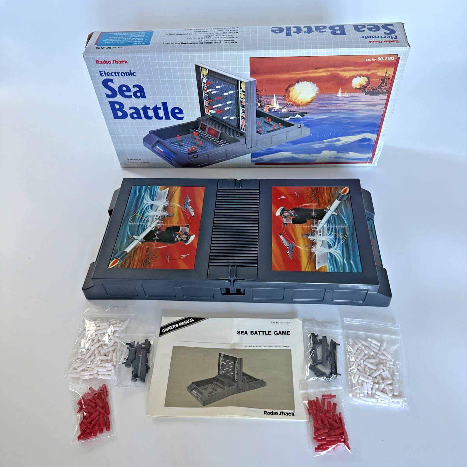 BATTLE SHIP RADIO SHACK SEA BATTLE ELECTRONIC BOARD GAME | 1980s GAME