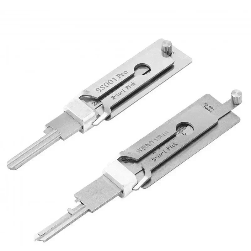 2-in-1 Stainless Steel Key Decoder SS001 PRO Lock Decoder Repair Tools-(1pc)