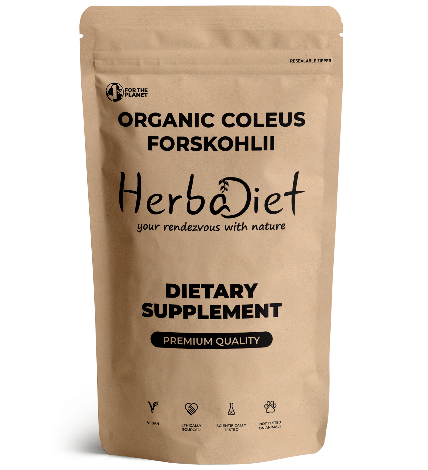 Organic Coleus Forskohlii Powder for Weight Loss, 100mg, Appetite Suppressant