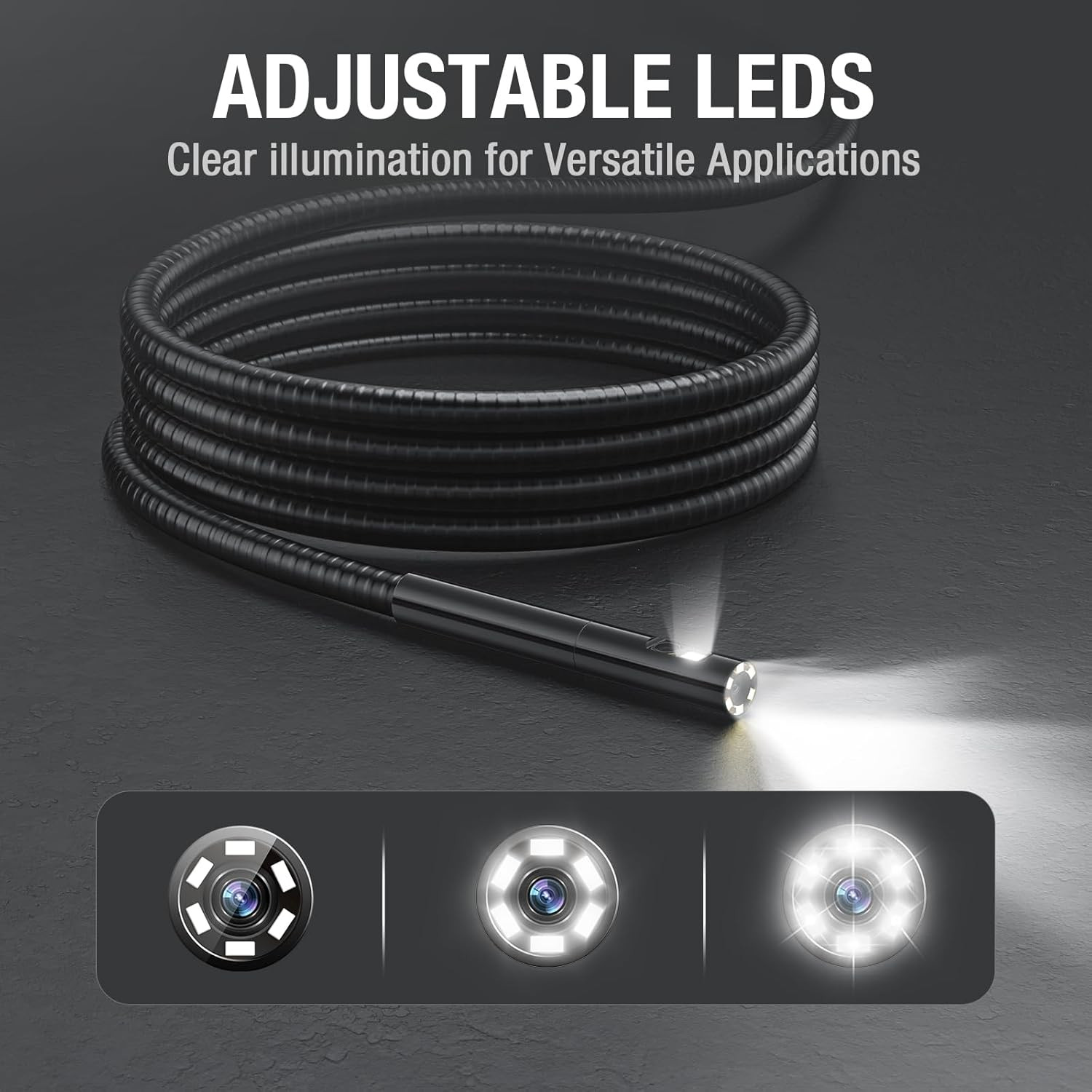 Inspection Camera, Dual Lens Borescope Camera with Light, NTS300 5" IPS Industri