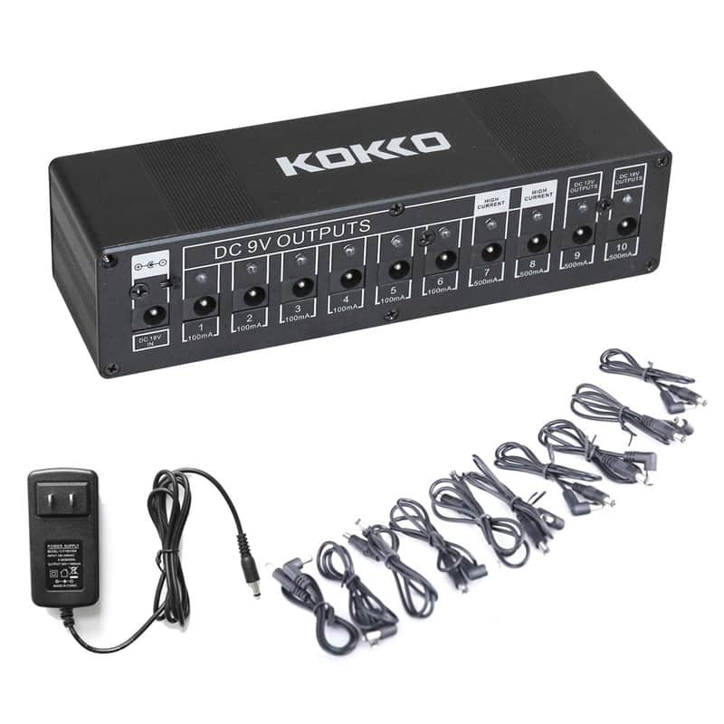 KOKKO Guitar Pedal Power Supply DC 18V Pedal Power Adapter 10 Ports 9V 12V 18V