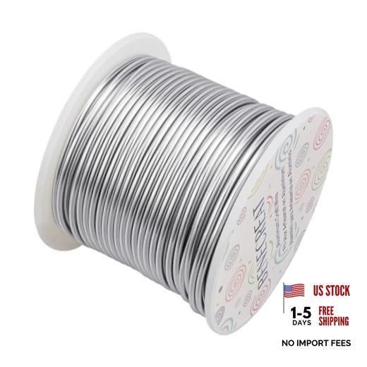 12 17 18 Guage Aluminum Wire (100FT) Anodized Jewelry Craft 12 Gauge Silver