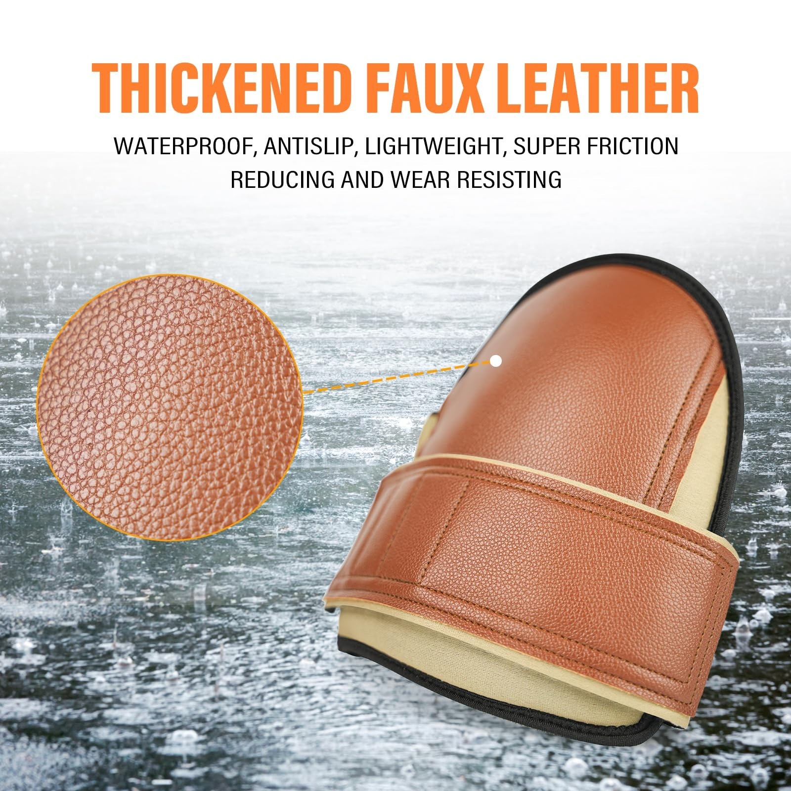 Safety Knee Pads for Work Super Soft Leather Knee Protector For Construction,...