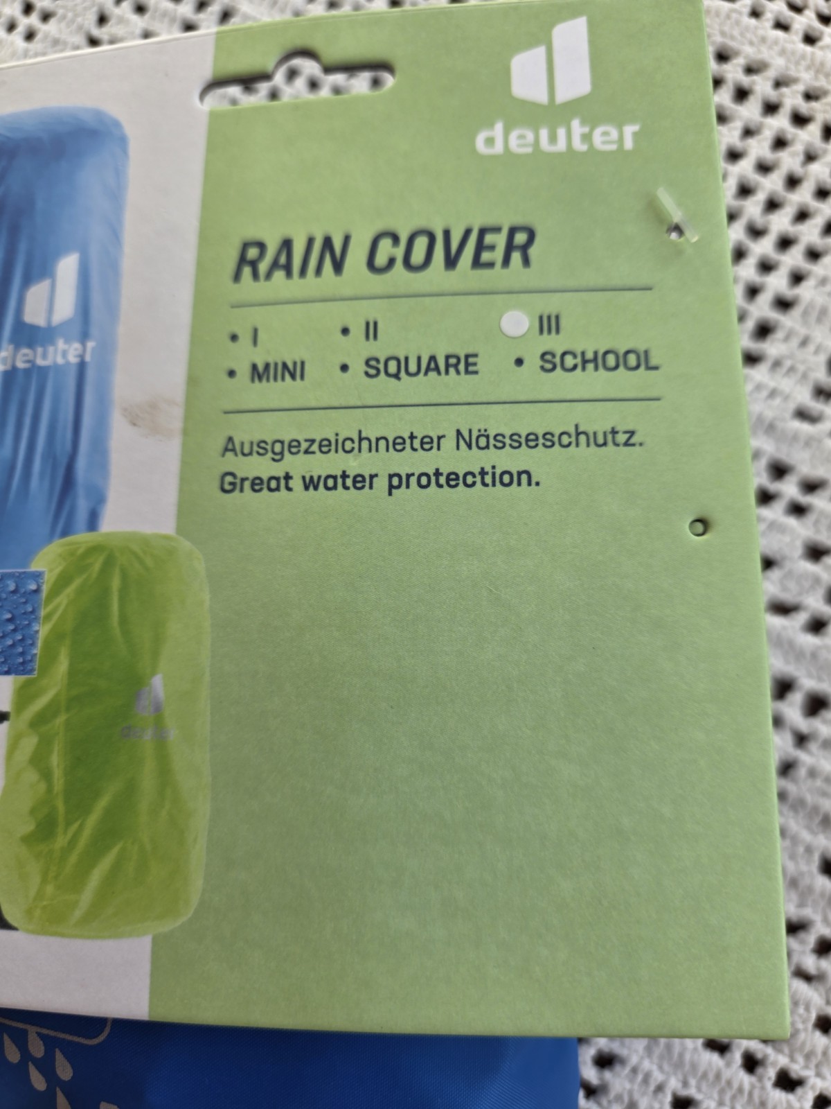 Deuter Rain Cover 3 School NWT- 45 To 90 Liters Outdoor Rain Protection Backpack