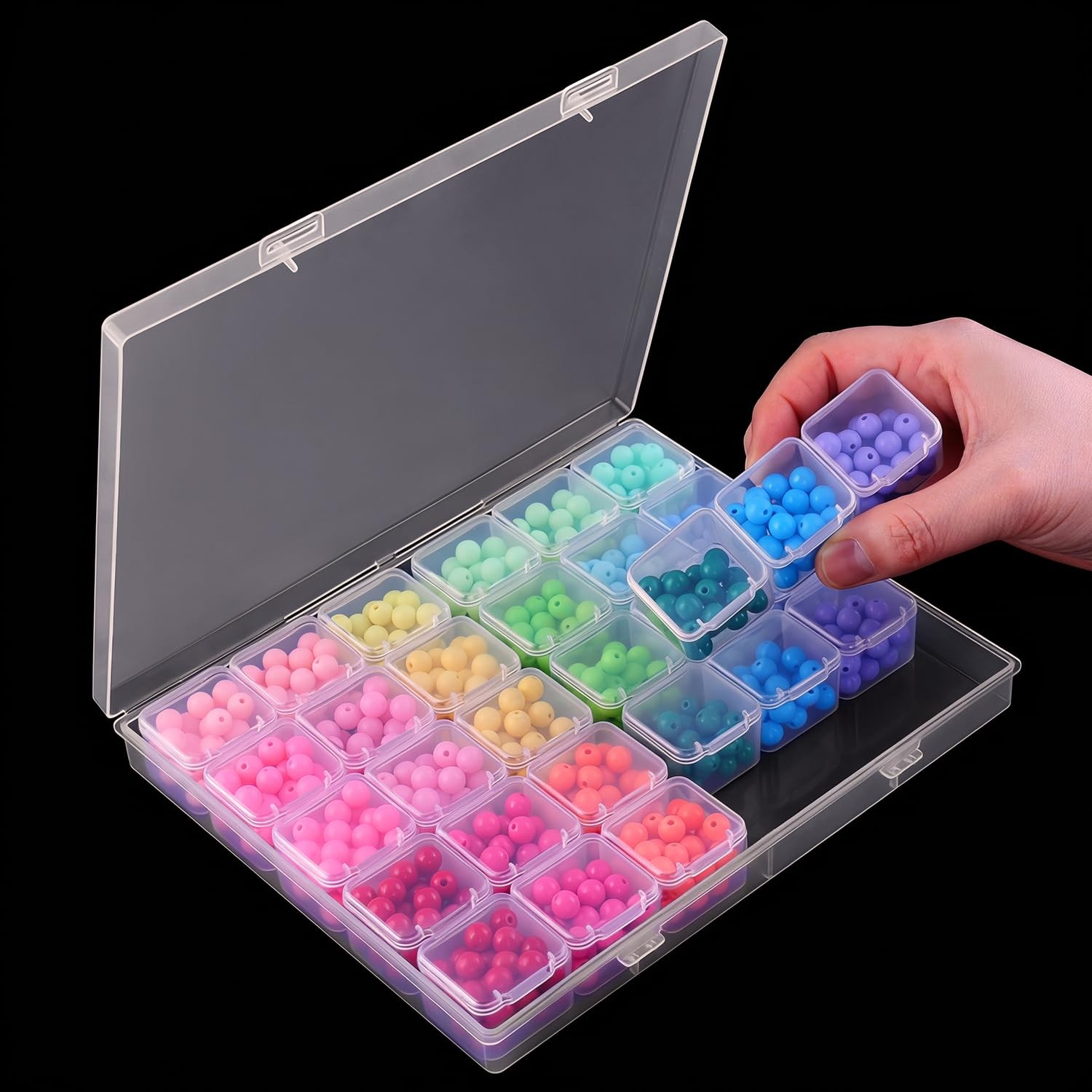 RJ-Sport 30 Grids Diamond Art Bead Organizer 8.3 x 6.6 x 1 inches, 30 Medium