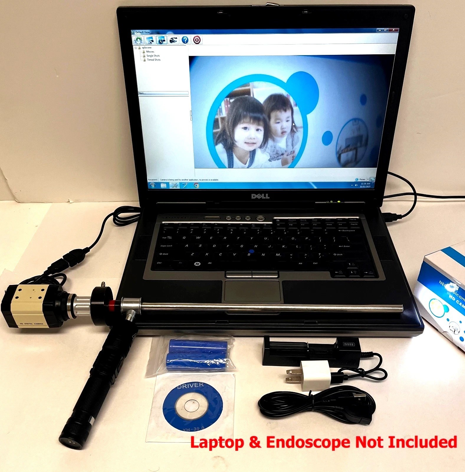 Rigid Endoscope Nasoscope Sinuscope ENT HD USB Camera Head+Coupler+Light Source