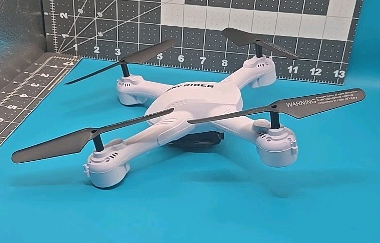 White Sky Rider Quadcopter Drone With Camera Open Box New