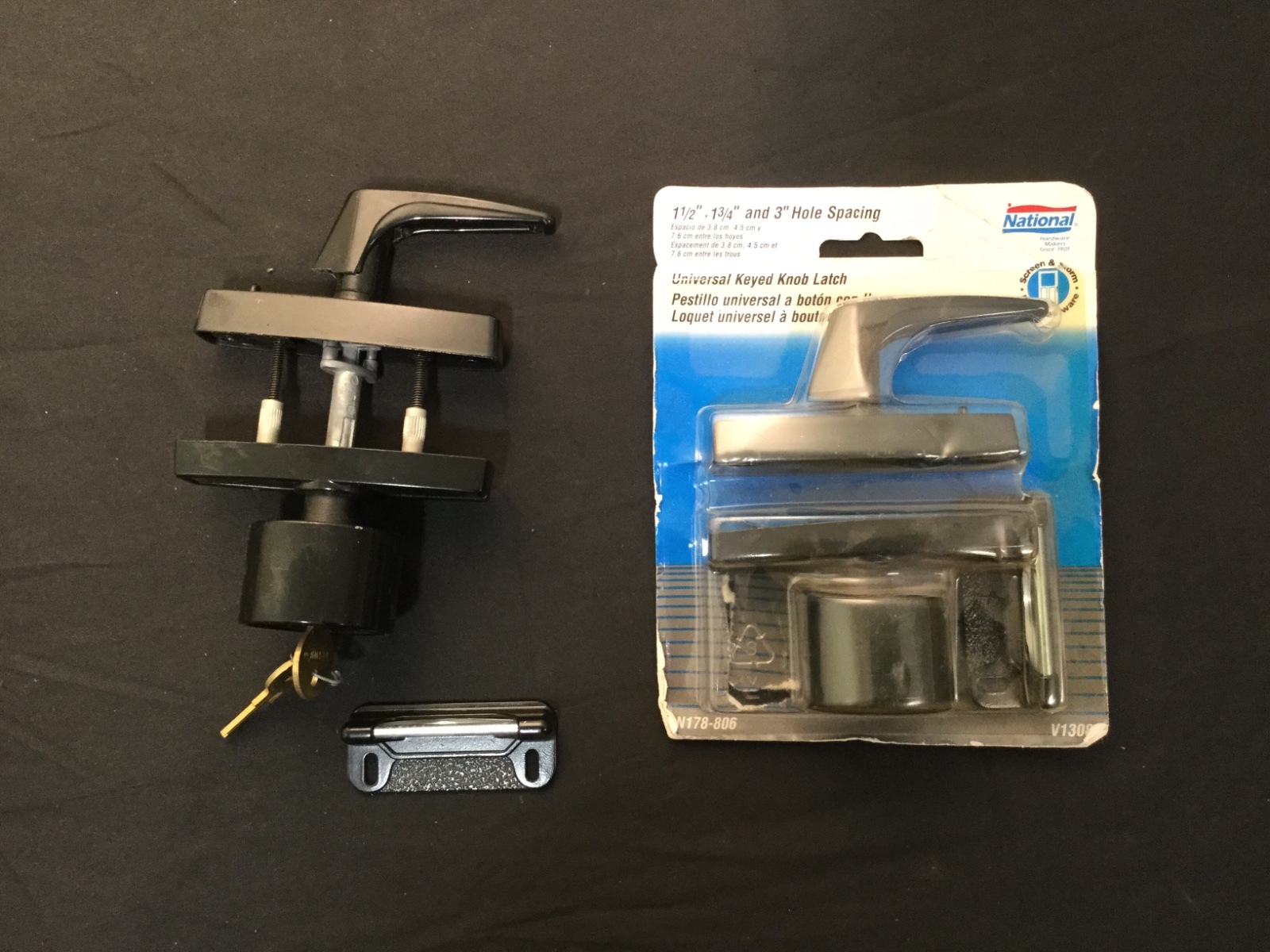 Locksmith National Universal Keyed Knob for Patio Doors, set of 2