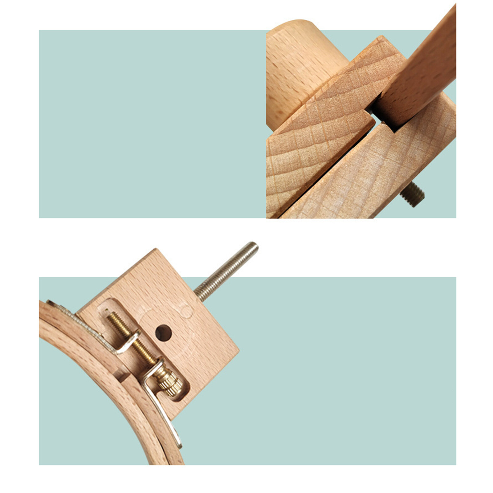 Adjustable Wood Frame Embroidery Lap Stand Stitch Cross Rack Needlework Holder