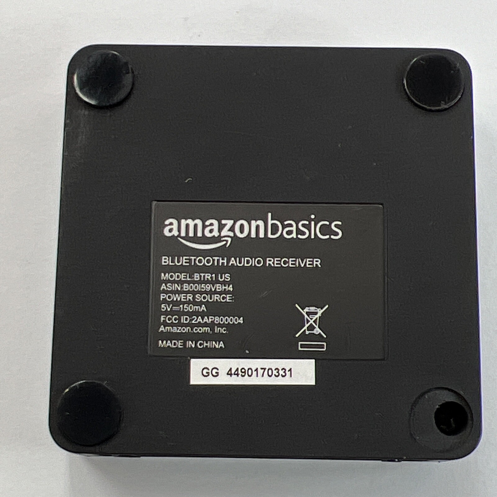Amazon Bluetooth Audio Receiver Model BTR1 US - TESTED