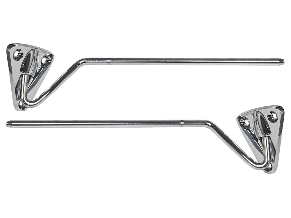 1961-66 Pickup Sunvisor Brackets-Arms LH RH F100 F250 F350 Truck Chrome New