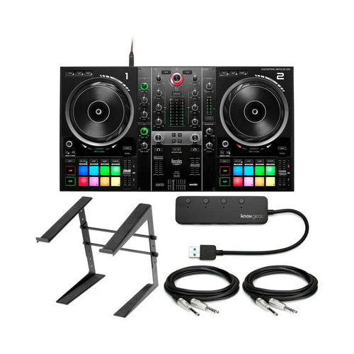 Hercules DJControl Inpulse 500 2-Deck USB DJ Controller with Stand Bundle