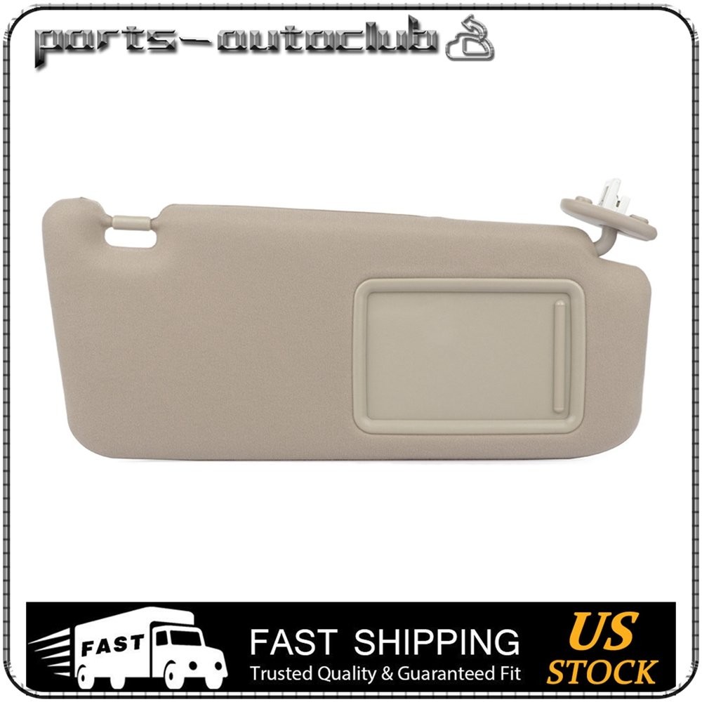 Tan Beige Ivory Passenger Right Sun Visor for 2010 Toyota Venza w/ Sunroof US