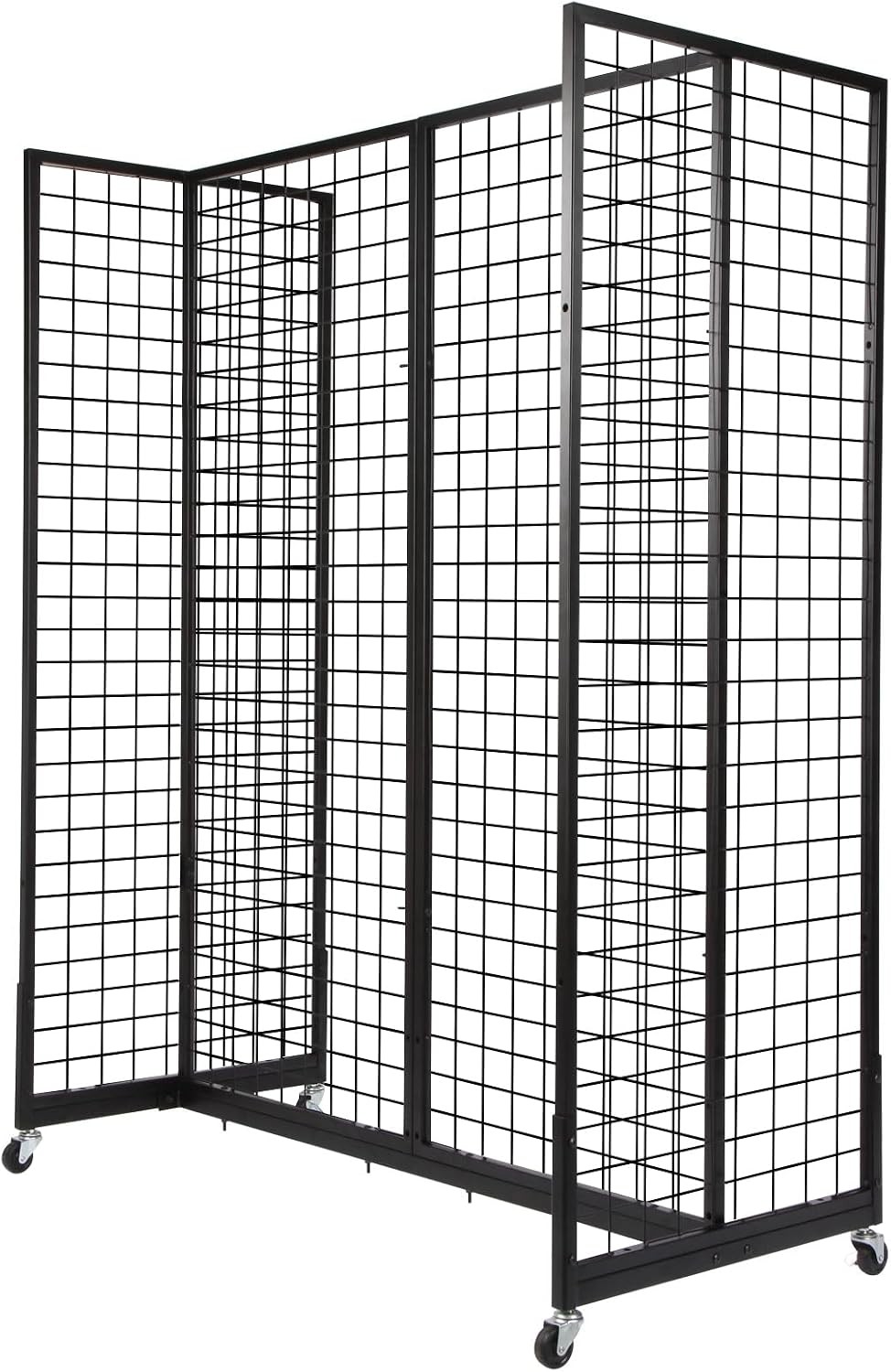 Grid Gondola Unit 4pcs 2'x 5' Grid wall Panels with Sturdy Frames Gridwall