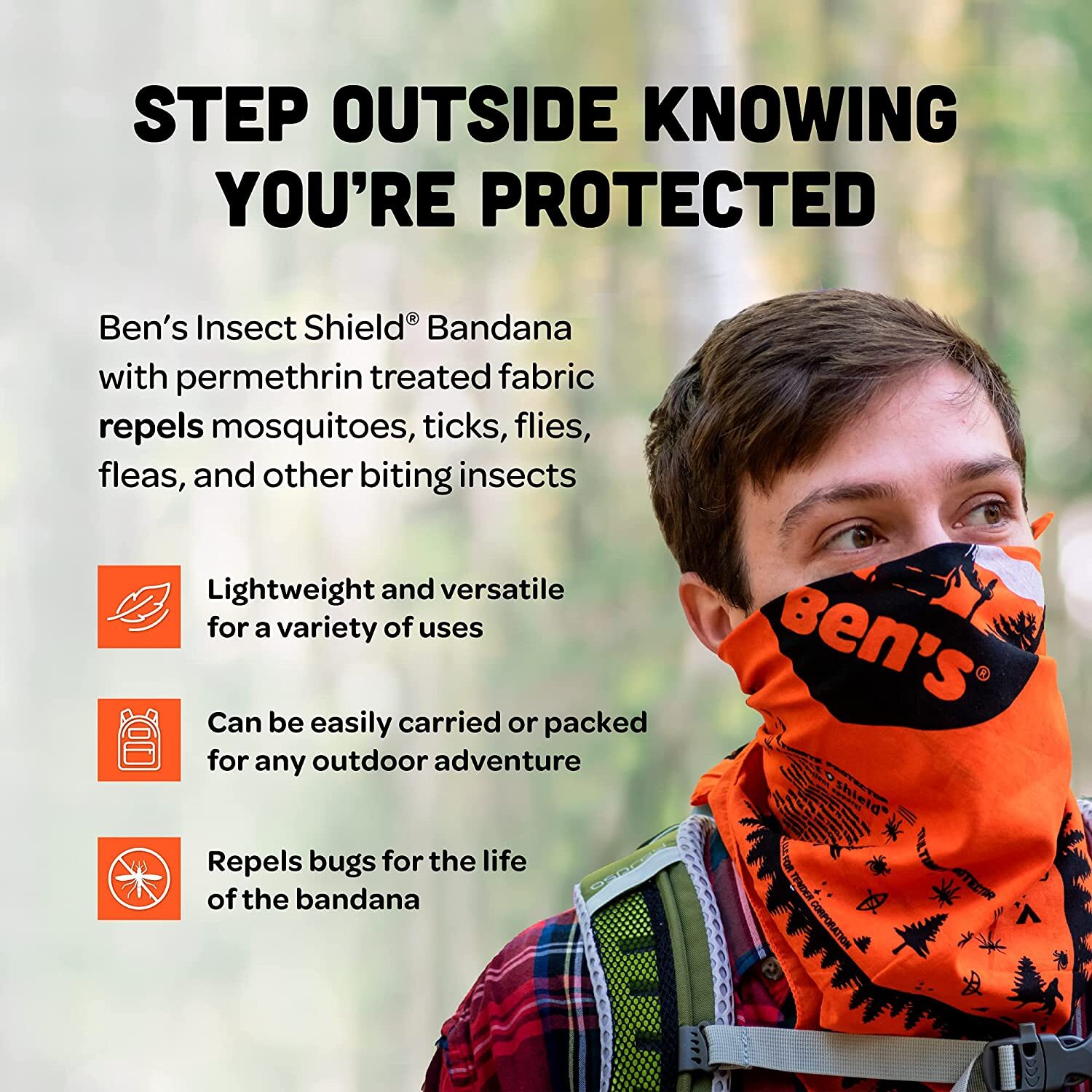 Ben's Bandana with Insect Shield Repellant (Pack of 2)