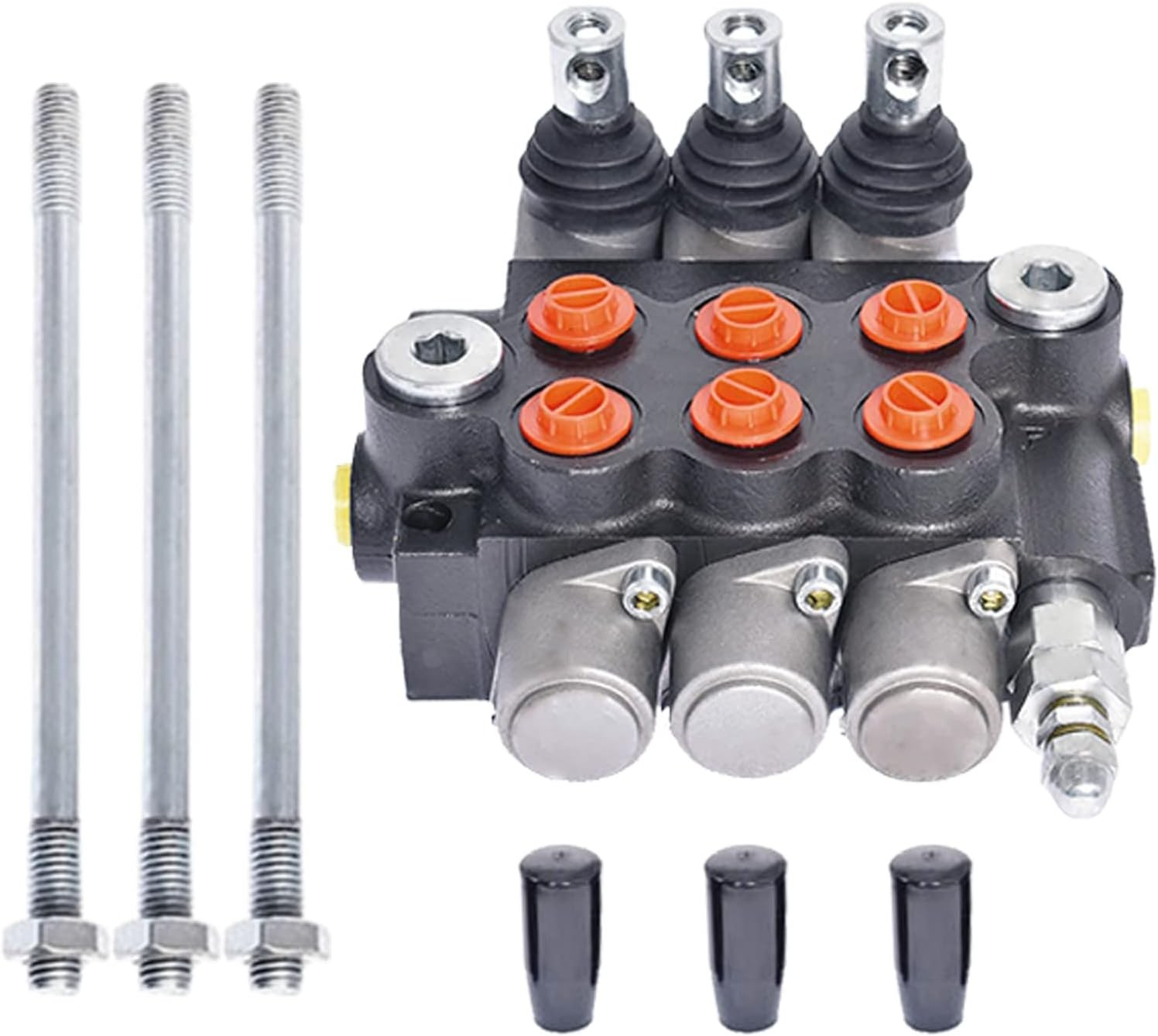 3 Spool Hydraulic Directional Control Valve 11GPM Double Acting Adjustable