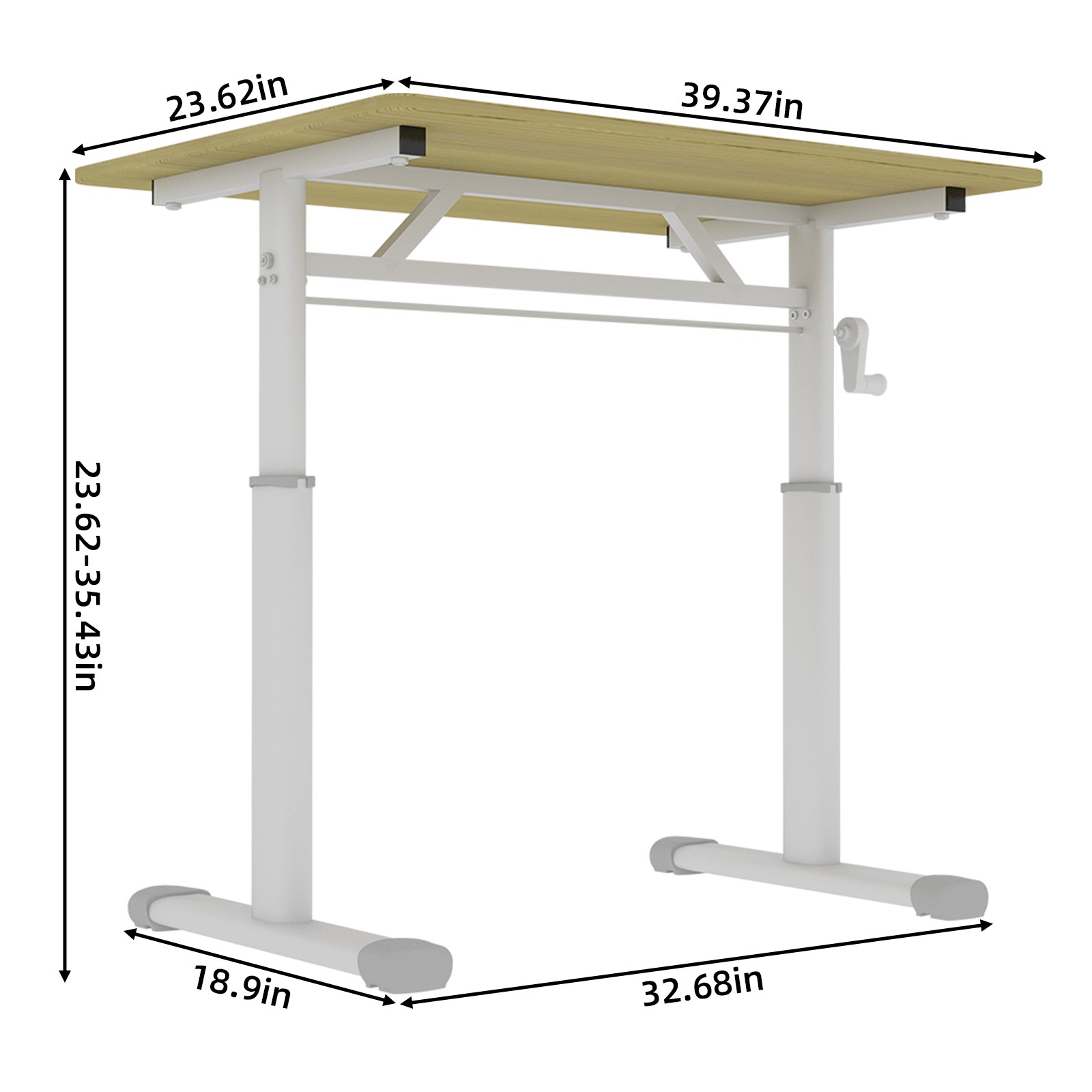 Adjustable study desk suitable for children and adults, height-adjustable US