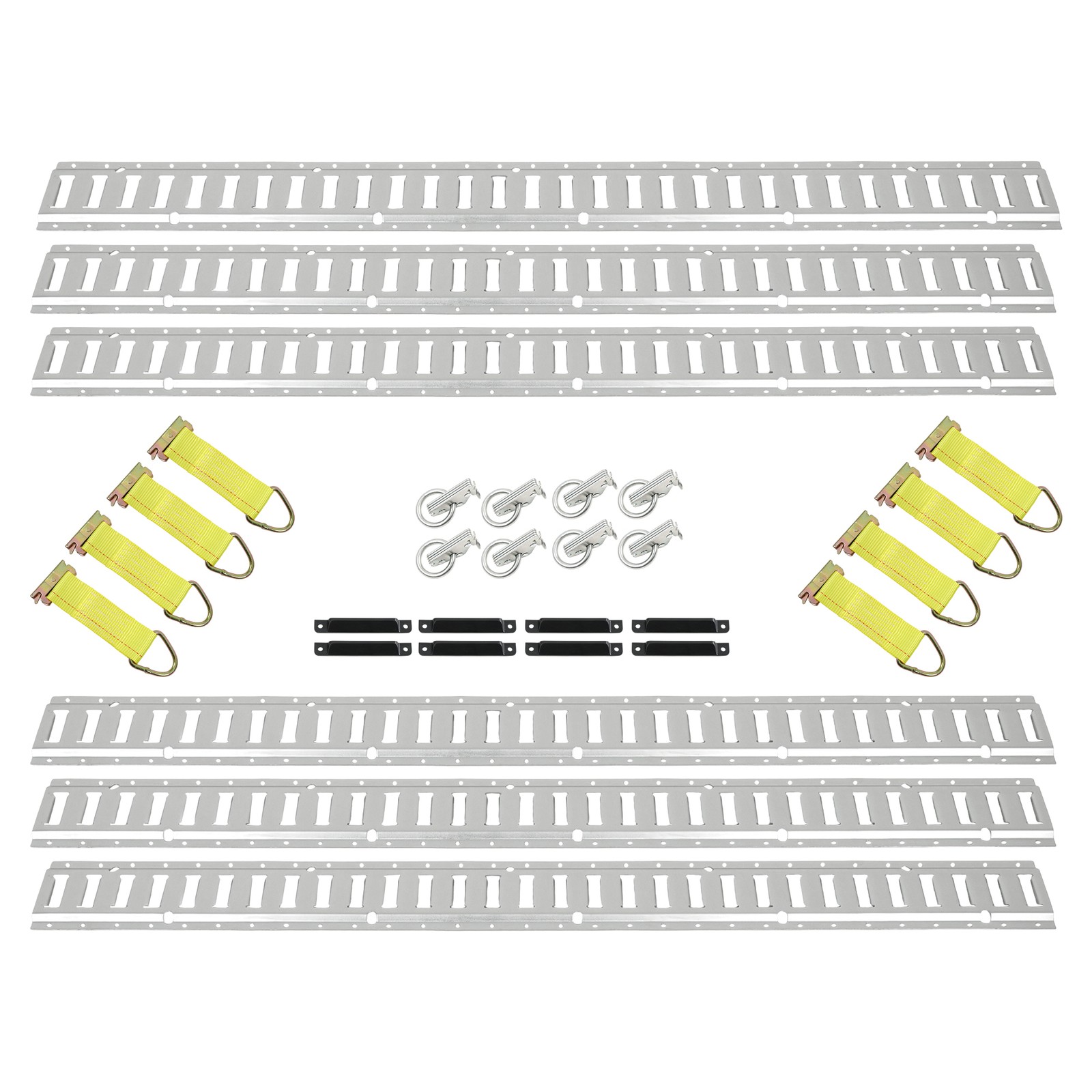 34 PCS For E Track Rails 5' Enclosed Cargo Trailer E Track Tie Down Rail Kit