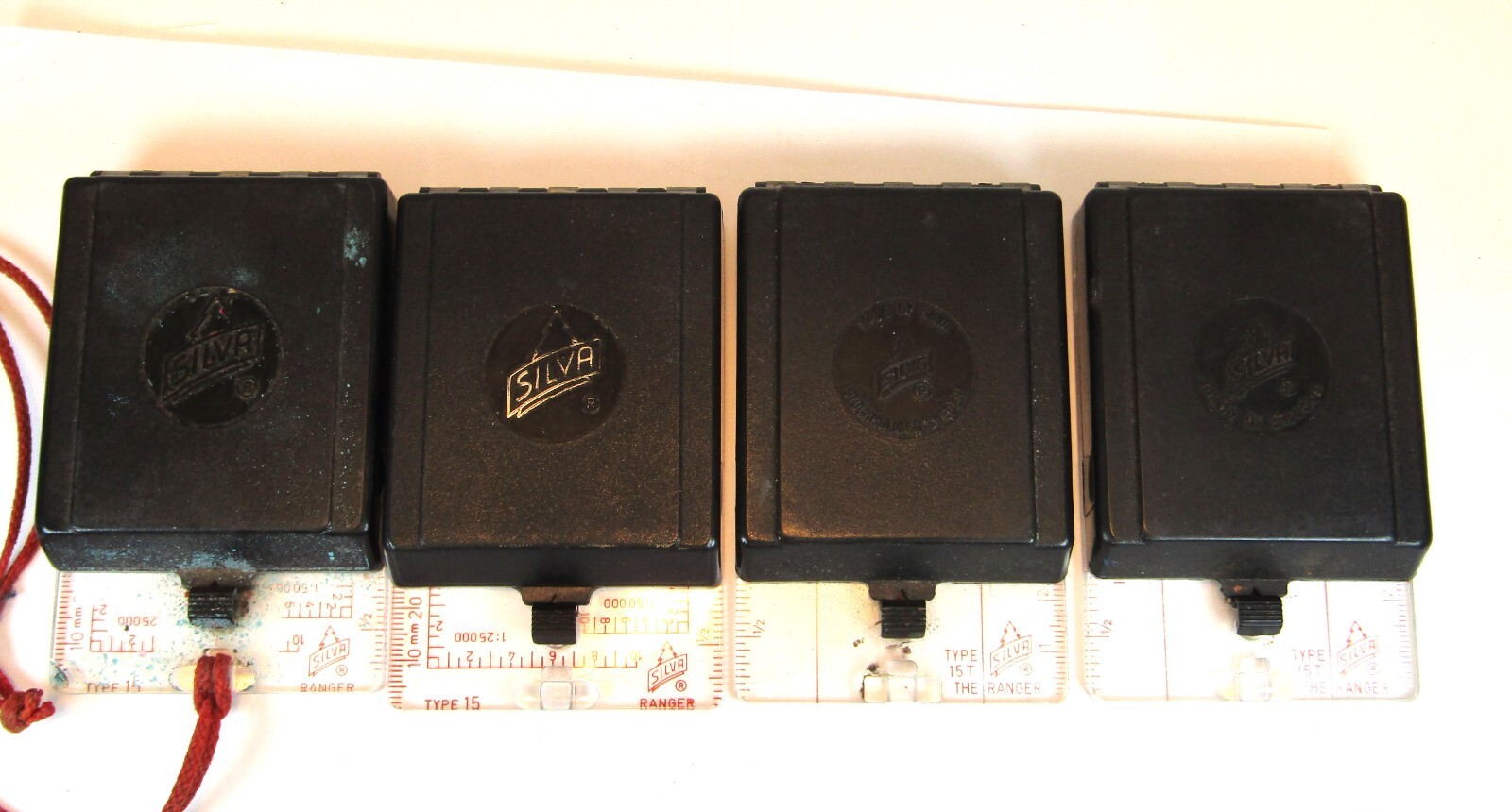 Lot of 4 Silva Type 15 + 15T Ranger Compass - Parts or Repair