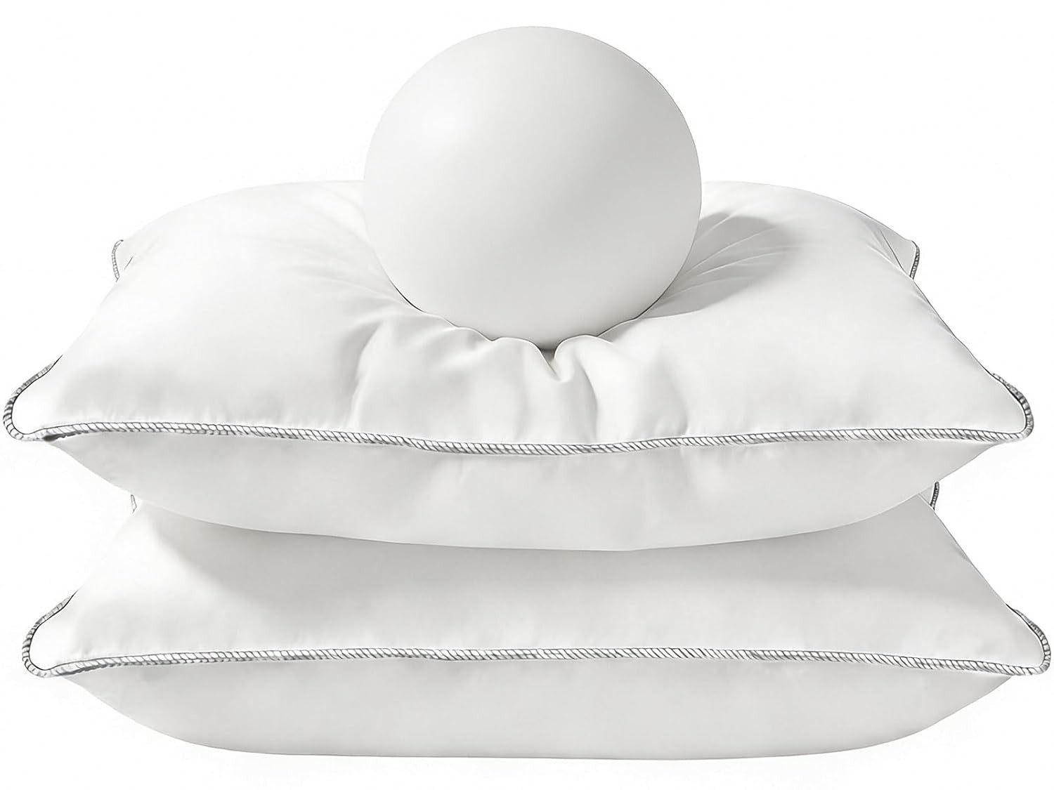 Luxury Down Pillows Queen Size Pillow Set of 2 Down Feather Pillows for Sleeping