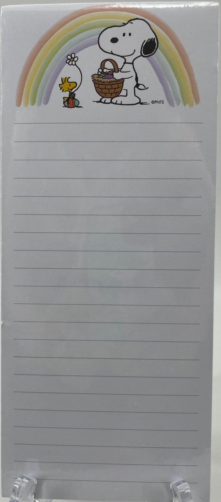 Peanuts - Snoopy and Woodstock Easter Basket Rainbow Note Pad / Task List