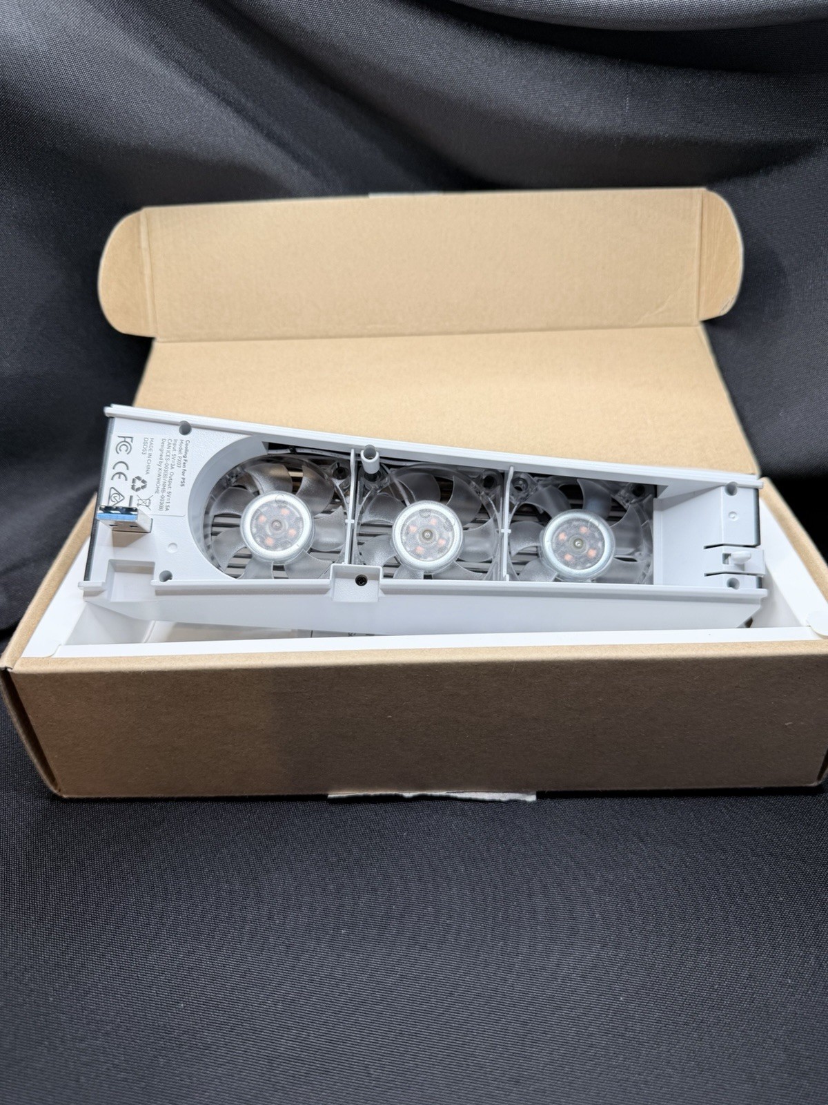 PS5 Cooling Fan, White, Auto Speed USB3.0