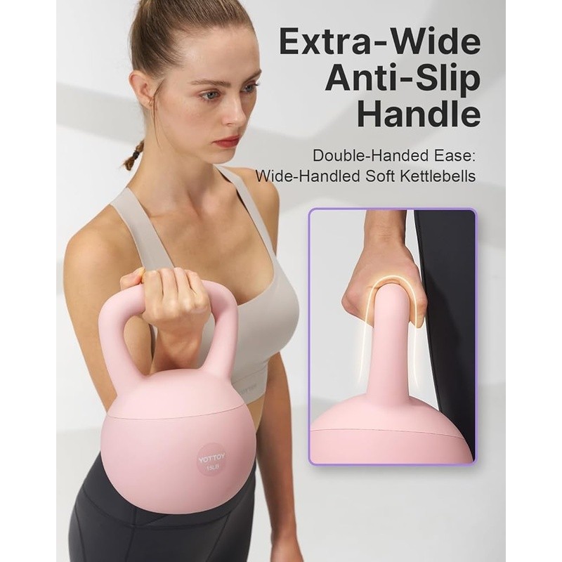 Soft Kettlebell Shock Absorbing Non-Slip Handle Versatile Training Tool Home Gym