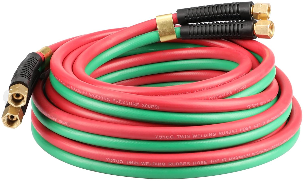 Mangueras Para Oxígeno Y Acetileno Antorcha De Corte Para Soldadura 1/4" 25 FT