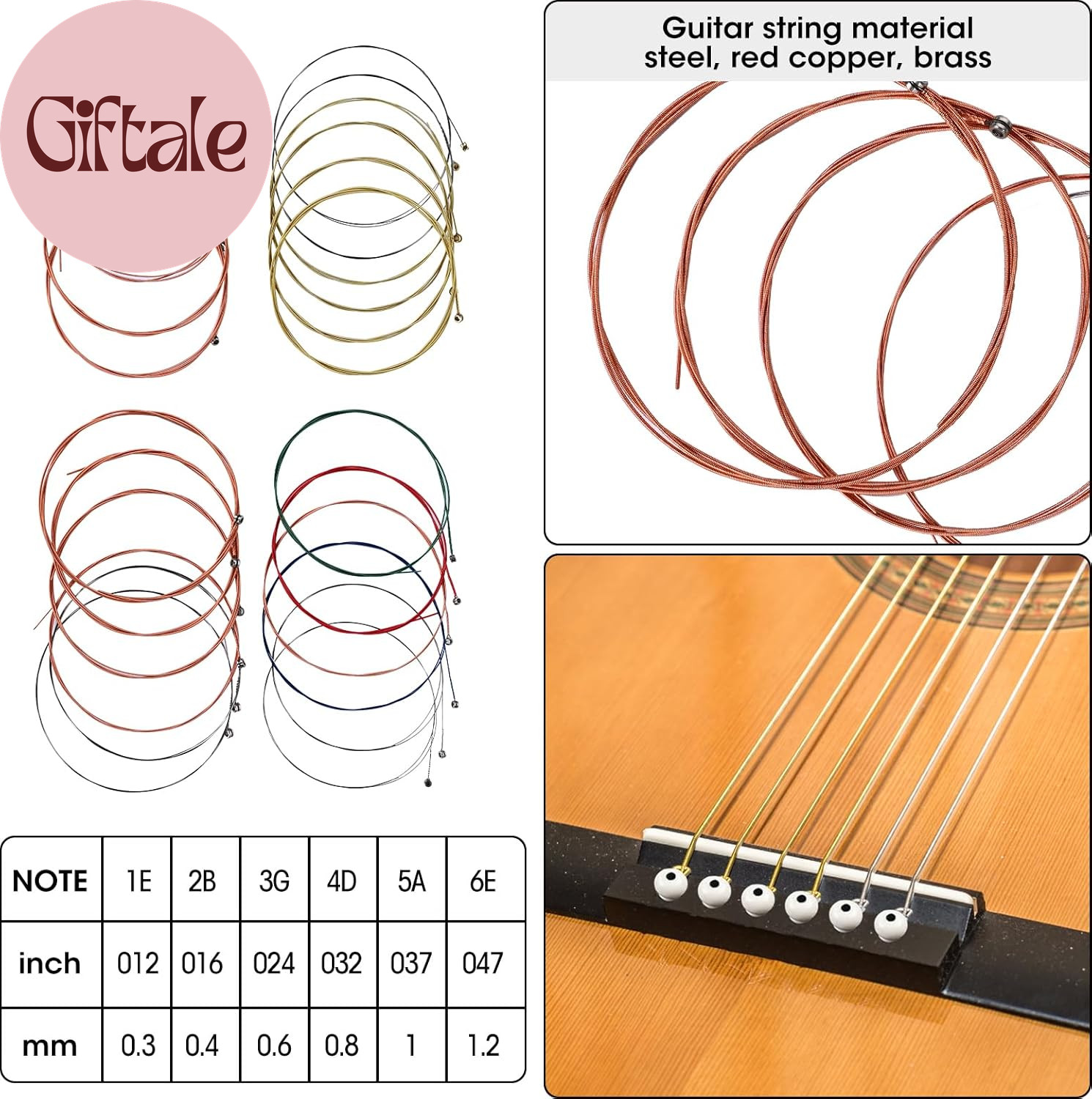 85PCS Guitar Accessories Kit, Include Acoustic Strings,Tuner,Capo,String Winder&
