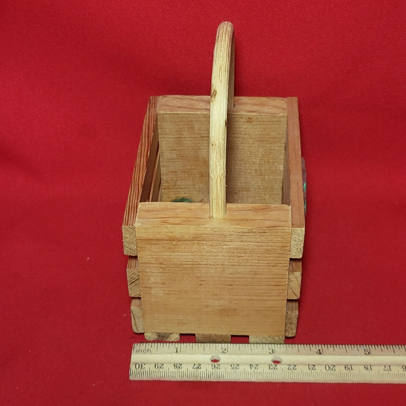 Small Strawberry Wood Basket