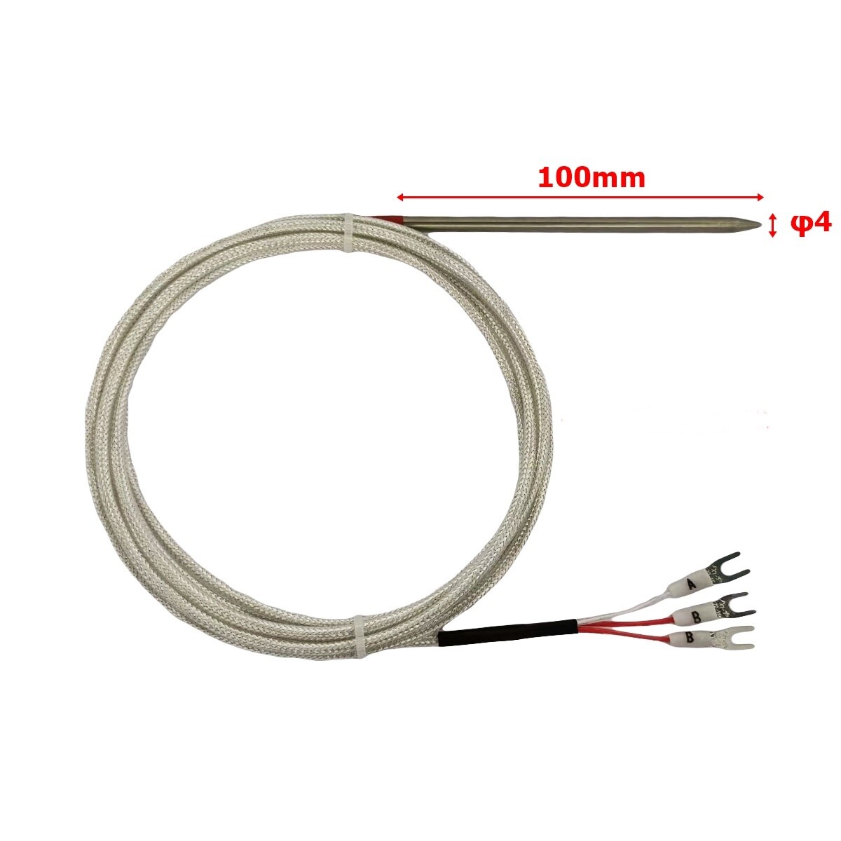Sharp RTD PT100 Meat Temperature Sensor Probe with 2m High Temperature Cable