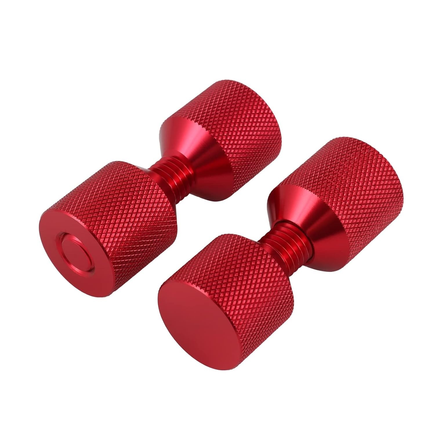 1-1/8" Two Hole Flange Alignment Pin Set with Anodized Oxide Finish, 2 PCS Red