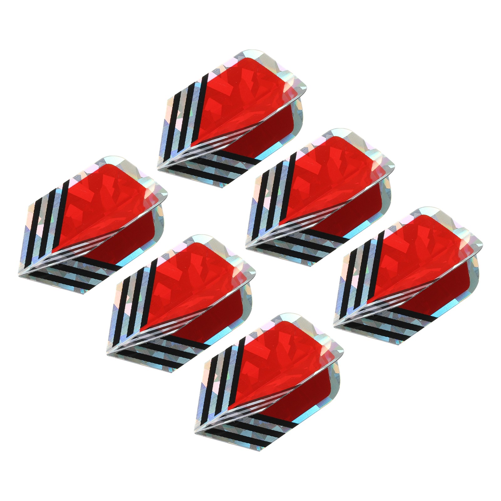 Slim Dart Flights, 6 Pack PET Dart Accessories, Red-orange