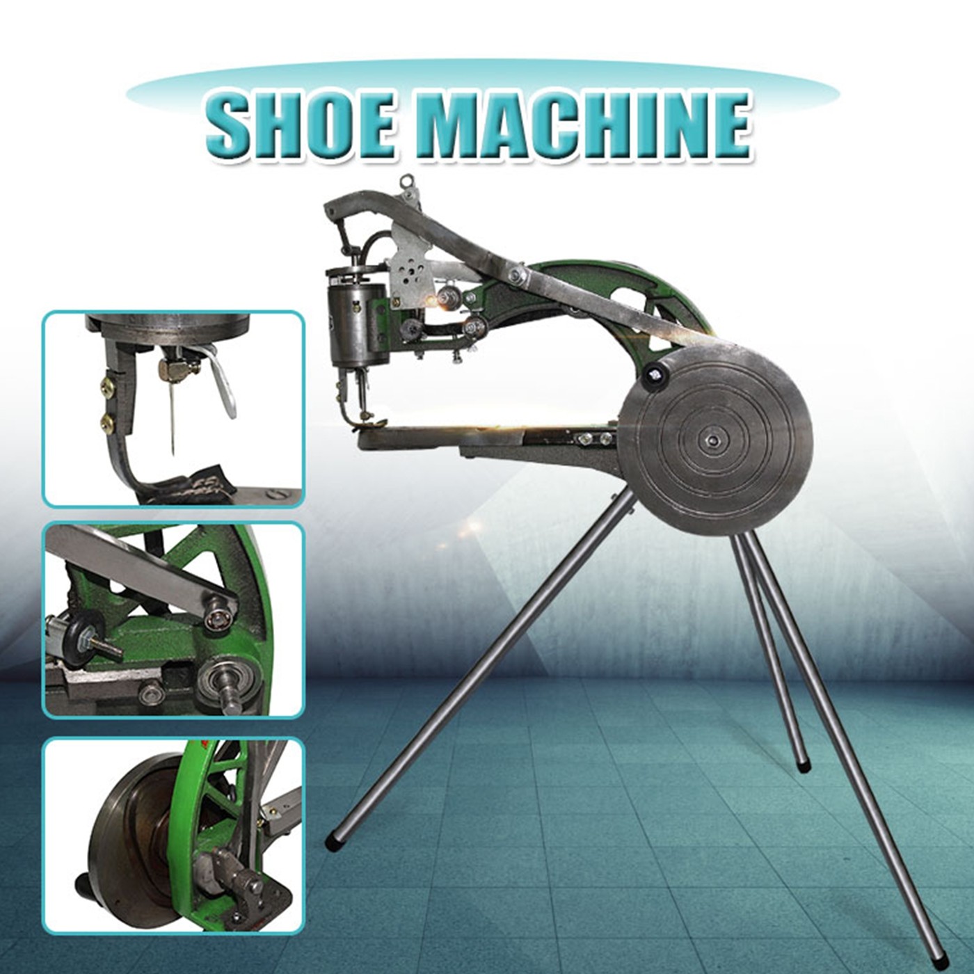 Shoe Repair Sewing Hand Cobbler Machine Dual Leather Cloth Cotton Nylon Thread