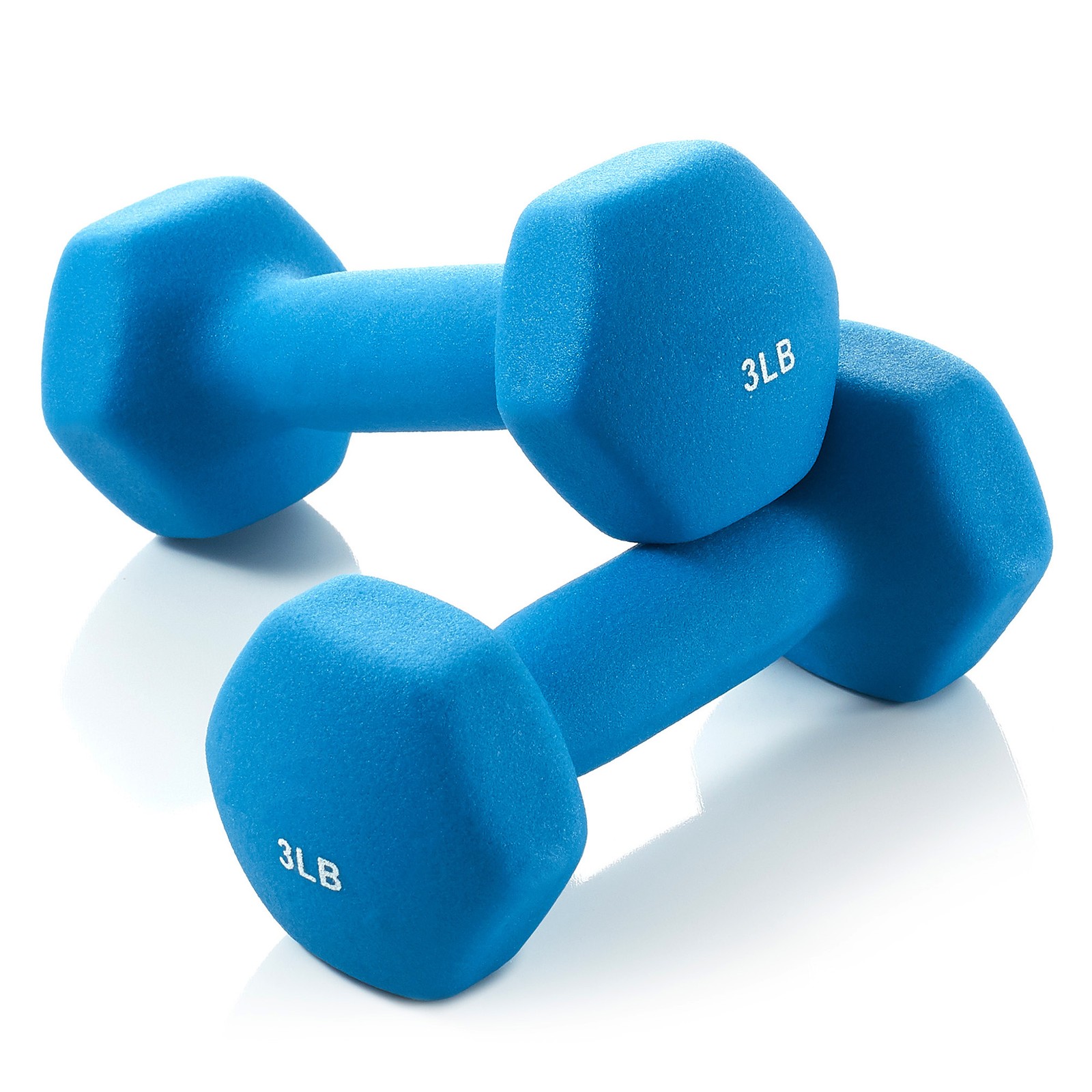 Neoprene Hex Dumbbell Weights, 3 lb Pair - 6 lb Total