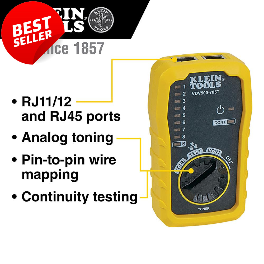 VDV500-705 Wire Tracer Tone Generator Probe Kit Ethernet Phone Coax Data US